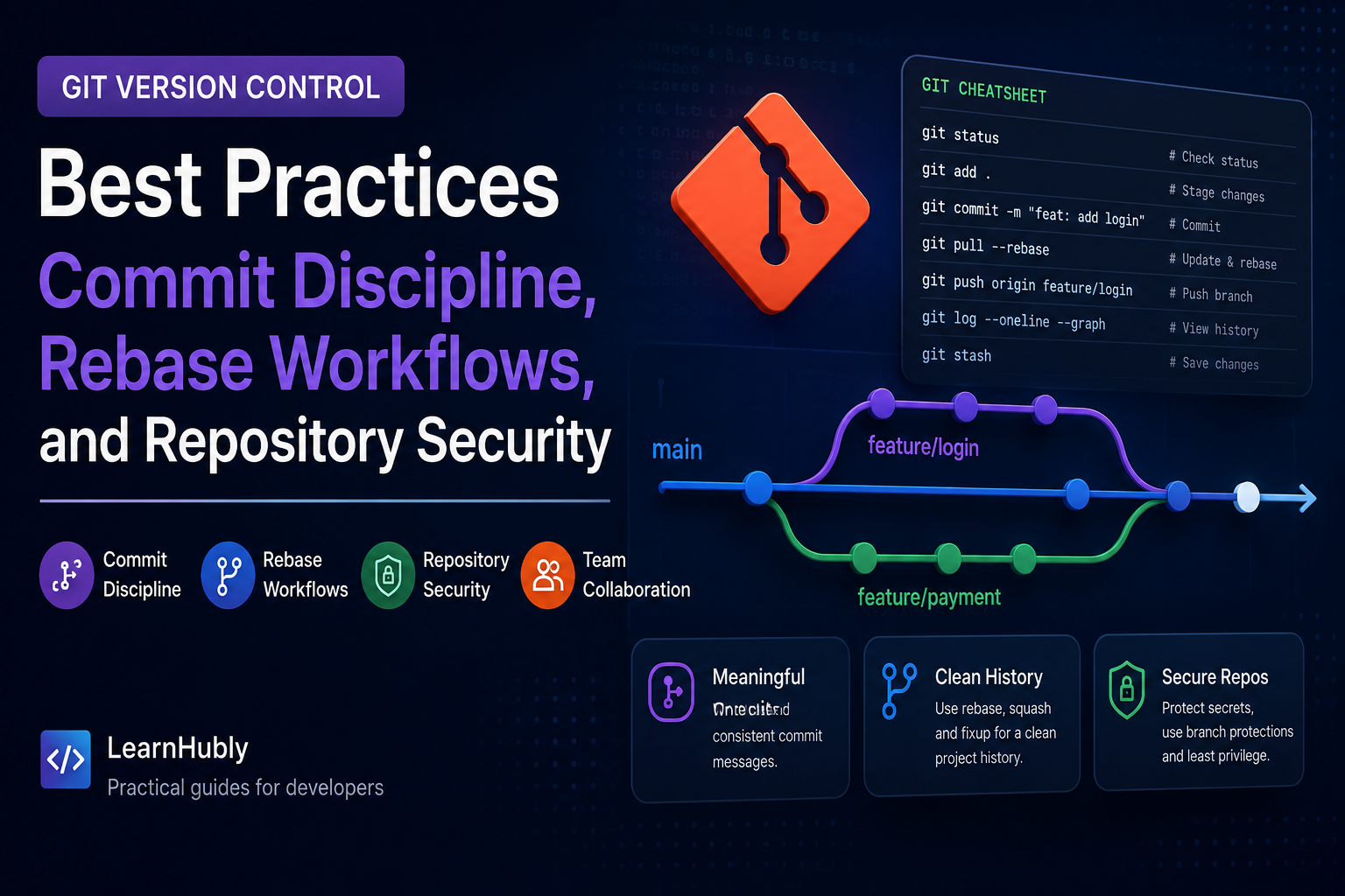 Git Version Control Best Practices: Commit Discipline, Rebase Workflows, and Repository Security